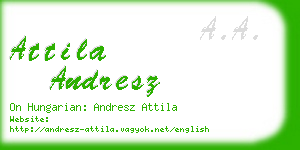 attila andresz business card